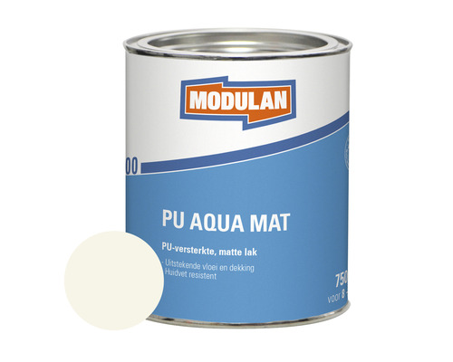 MODULAN 6200 PU Aqua Mat matte lak zuiver wit RAL 9010 750 ml