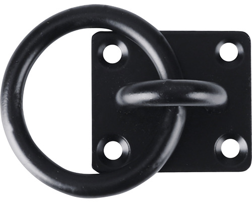 Metalen ring met montageplaat en bevestigingsgaten