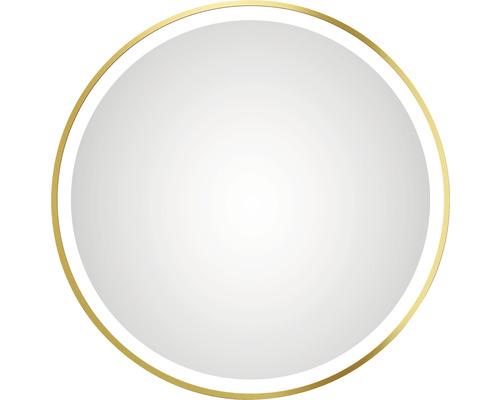 Ronde spiegel met gouden frame