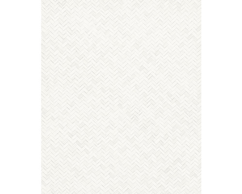 MARBURG Vliesbehang 33315 Botanica geometrisch wit Visgraatmotief behang