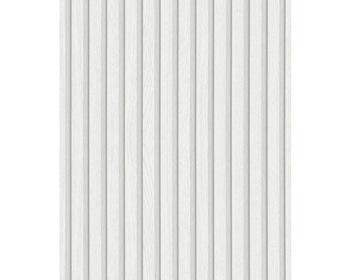 MARBURG Vliesbehang 33956 Botanica strepen wandpaneel grijs Witte houten panelen voor wanddecoratie