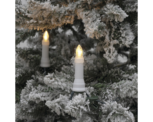 KONSTSMIDE Kerstverlichting LED boomkaarssnoer 25 lampjes extra warmwit 16,8 m Kerstboomkaarsen met clip om aan een kerstboom te bevestigen