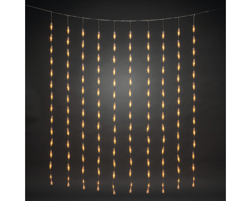 KONSTSMIDE Kerstverlichting LED lichtgordijn 140 lampjes extra warmwit 1,2 m Decoratieve lichtslinger met talrijke warmwitte LED-druppels voor sfeervolle verlichting.