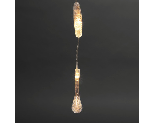 KONSTSMIDE Kerstverlichting LED lichtgordijn 140 lampjes extra warmwit 1,2 m Decoratieve lichtslinger met druppelvorm voor binnen