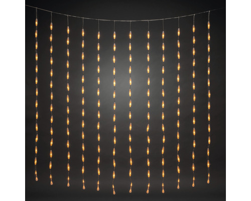 KONSTSMIDE Kerstverlichting LED lichtgordijn 400 lampjes extra warmwit 2 m Decoratieve LED-lichtslinger met druppelvorm voor binnenshuis