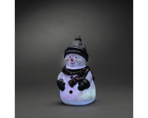 Decoratief figuur sneeuwpop met muts en sjaal