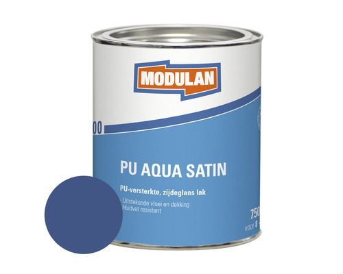 MODULAN 6200 PU Aqua Satin zijdeglans lak gentiaanblauw RAL 5010 750 ml