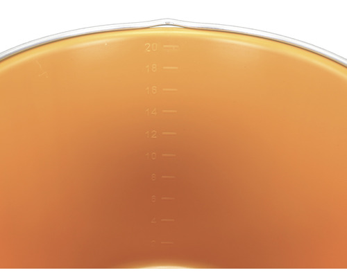 Binnenkant van een maatbeker met volume-aanduidingen