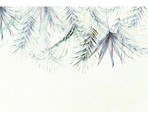 KOMAR Fotobehang vlies X7-1097 Colours Imagine Edition 5 Palm spring 350x250 cm Illustratie van palmbladeren