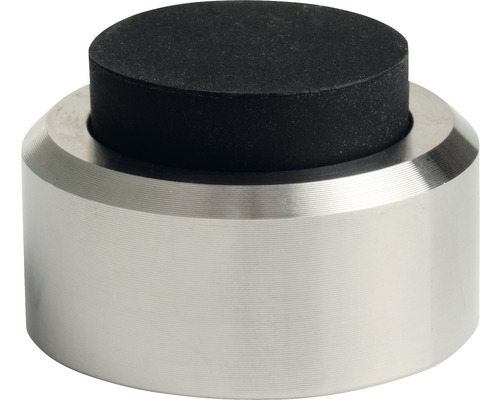 Deurstopper van metaal met rubberen buffer