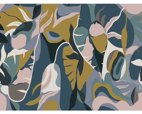 RASCH Fotobehang vlies 688177 Tropical House bladeren 400x300 cm Abstract bladerenpatroon voor wanddecoratie