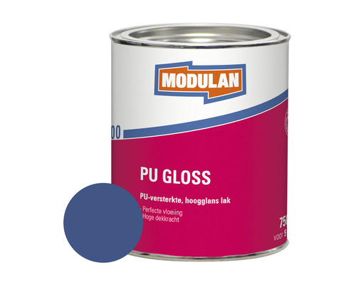 MODULAN 6100 PU Gloss hoogglans lak gentiaanblauw RAL 5010 750 ml Modulan PU glanslak blik