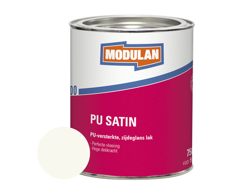 MODULAN 6100 PU Satin zijdeglans lak verkeerswit RAL 9016 750 ml