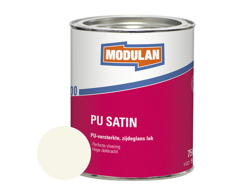 MODULAN 6100 PU Satin zijdeglans lak zuiver wit RAL 9010 750 ml