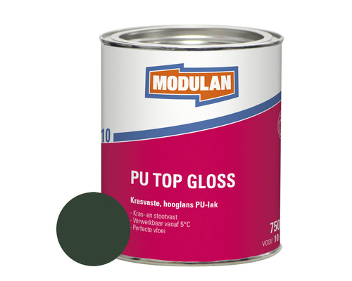MODULAN 6110 PU Top Gloss hoogglans lak mosgroen RAL 6005 750 ml Modulan PU Top Gloss lakblik 750 ml