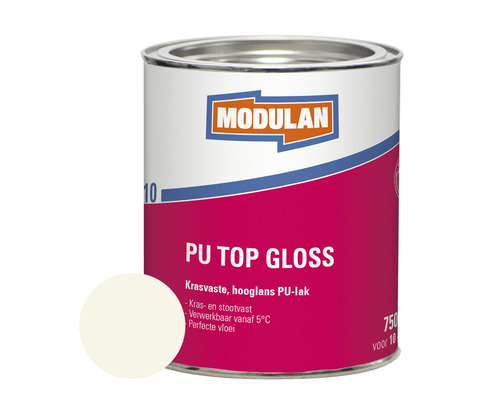 MODULAN 6110 PU Top Gloss hoogglans lak wit RAL 9010 750 ml