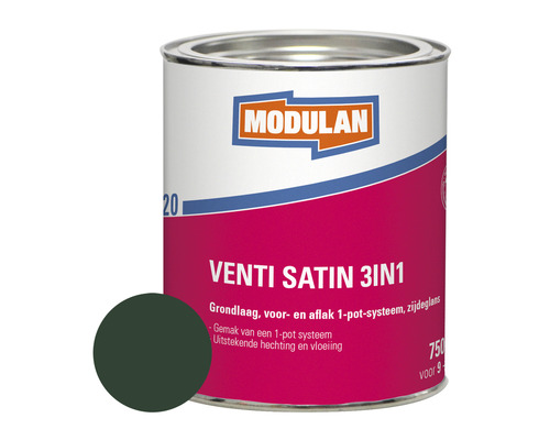 MODULAN 6120 Venti Satin 3-in-1 zijdeglans lak mosgroen RAL 6005 750 ml