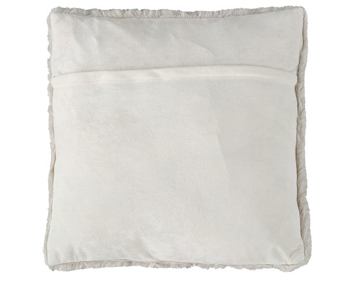 Kussen met ritssluiting en rand van imitatiebont