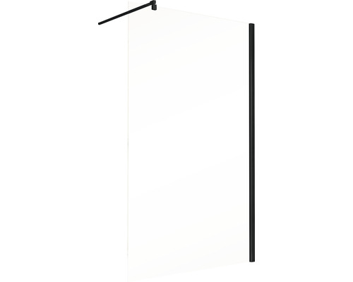 Glazen douchewand met stabilisatiestang