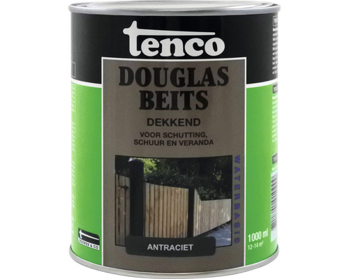 TENCO Douglasbeits dekkend antraciet 1 l Tenco Douglas Beits Antraciet in een blik van 1000 ml voor schuttingen, schuren en veranda''s