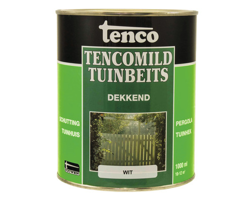 TENCO Tencomild dekkend tuinbeits wit 1 l Tenco Mild dekkende tuinbeits, 1000 ml, voor schuttingen, tuinhuizen en pergola''s