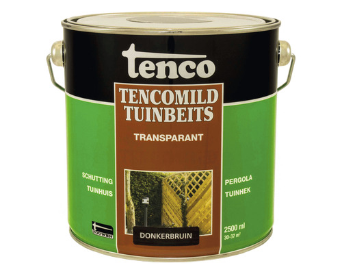 TENCO Tencomild transparant tuinbeits donkerbruin 2,5 l Tenco TencoMild tuinbeits, transparant, 2500 ml blik