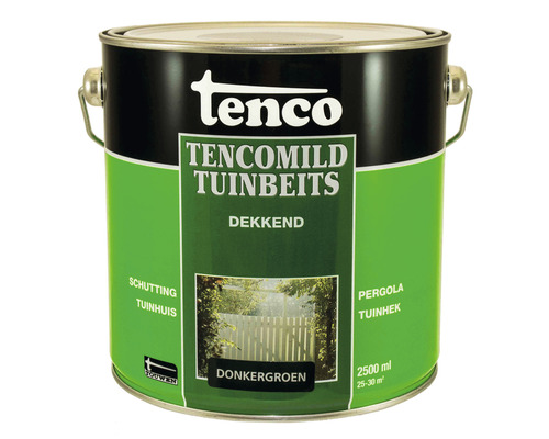 TENCO Tencomild dekkend tuinbeits donkergroen 2,5 l Tenco Tencomild Tuinbeits Donkergroen, 2500 ml blik
