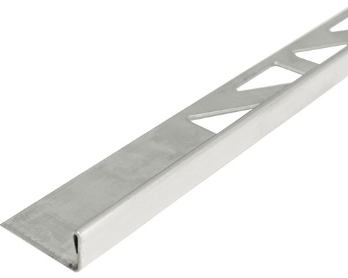 MIRAVA Afsluitprofiel geborsteld RVS 10 mm x 300 cm Tegelprofiel van metaal met driehoekige uitsparingen