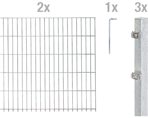 ALBERTS Dubbelstaafmat set 6/5/6 400 x 140 cm thermisch verzinkt