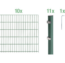 ALBERTS Dubbelstaafmat set 6/5/6 2000 x 160 cm groen