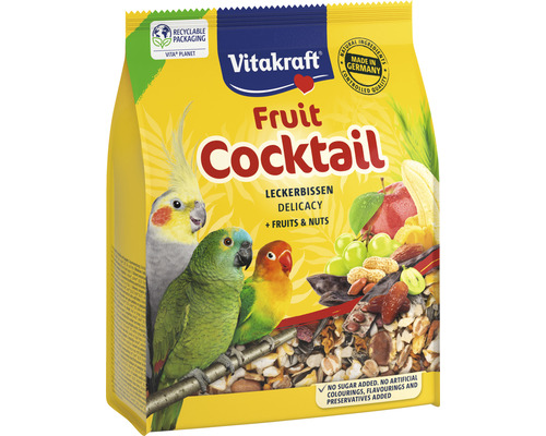VITAKRAFT Valparkiet fruit en noot 250 gr Vitakraft Fruit Cocktail vogelvoerverpakking