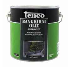 Tenco Bangkirai olie antraciet voor hardhout in de tuin, 2500 ml