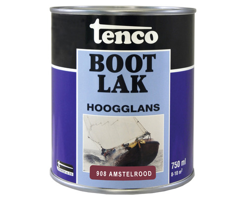 TENCO Bootlak hoogglans 908 Amstelrood 750 ml-0