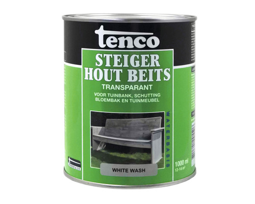 TENCO Steigerhoutbeits transparant white wash 1 l Tenco Steiger Houtbeits transparant, blik