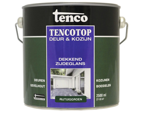 TENCO Tencotop Deur & Kozijn dekkend zijdeglans rijtuiggroen 2,5 l Verf voor deuren en kozijnen in een blik van 2500 ml