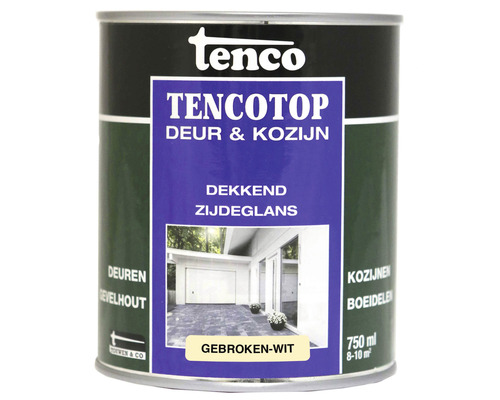 TENCO Tencotop deur & kozijn dekkend zijdeglans gebroken wit 750 ml