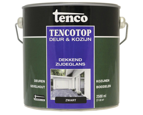 TENCO Tencotop deur & kozijn dekkend zijdeglans zwart 2,5 l