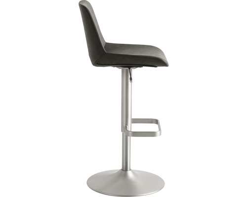 Draaibare barkruk met voetensteun en rugleuning