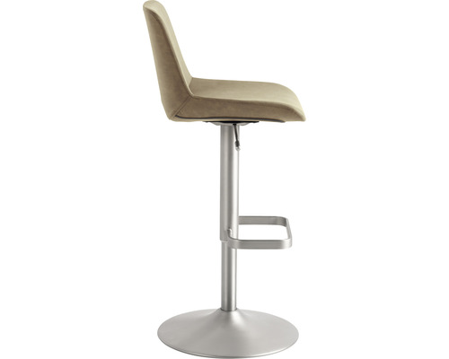 Draaibare barkruk met voetsteun en bekleding