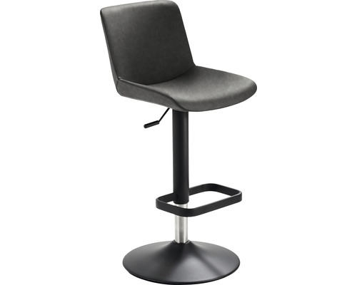 Barkruk met voetsteun en kunstlederen bekleding