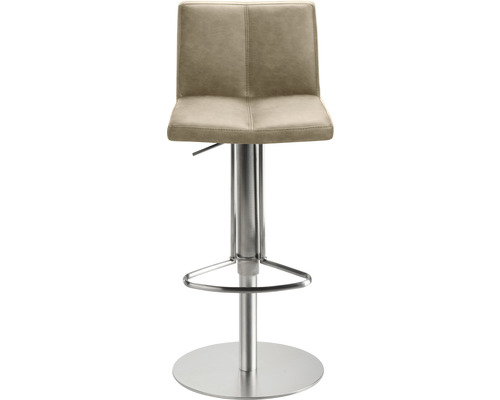 Barkruk met kunstleren bekleding en metalen voet