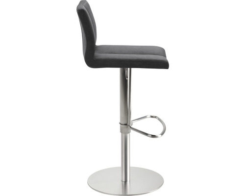 Barstoel met voetensteun en metalen zuil