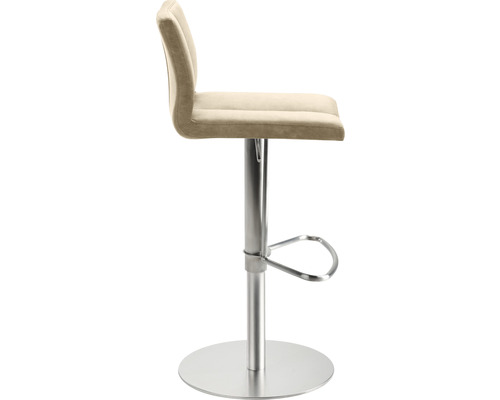 Barkruk met voetensteun en metalen voet