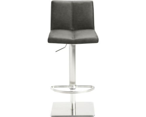 Barkruk met rugleuning en metalen voet