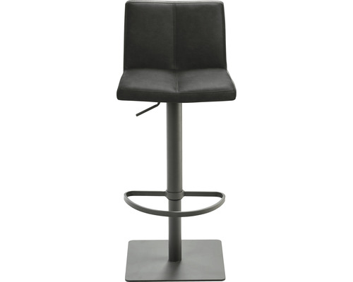 Barkruk met rugleuning en voetsteun