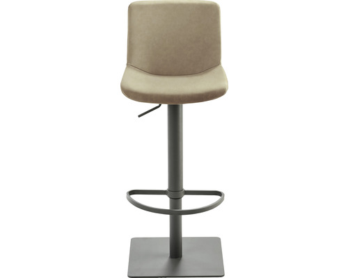 Draaibare barkruk met voetsteun en gestoffeerde zitting