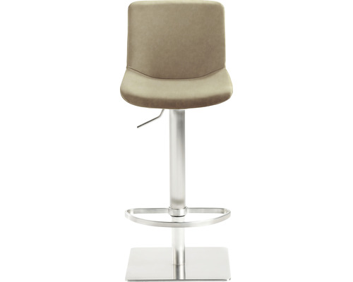 In hoogte verstelbare barkruk met voetensteun en bekleding