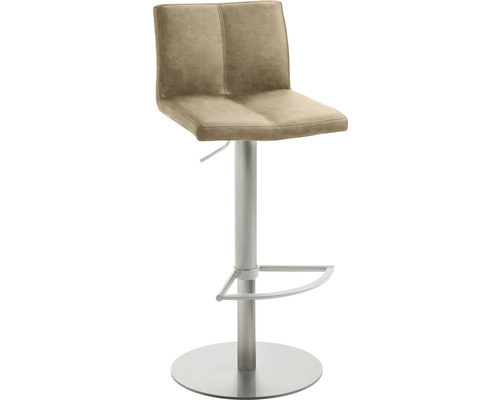 Barkruk met voetsteun en kunstlederen bekleding