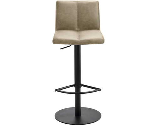 In hoogte verstelbare barkruk met voetensteun en bekleding