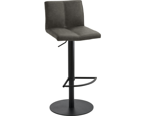 Grijze barkruk met voetsteun